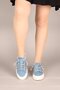 Gusta Stone Laced Sneakers with Stone Detail Denim Blue - 8