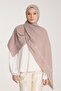 Embroidery Shawl - Crescent Weaving - Mink - White - 3