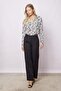 Women's High Waist Pleated Palazzo Pants with Side Pockets Relaxed Fit-Black - 4