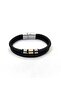 Leather Bracelet with Steel Apparatus and Magnet Lock - 2
