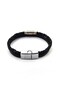 Leather Bracelet with Steel Apparatus and Magnet Lock - 3
