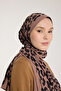 Pure Tone Shawl - Leopard Pattern - Sütlükkahve - Black