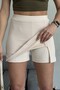 Slim Mini Short Skirt with Slit Detail - 2