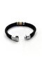Leather Bracelet with Steel Apparatus and Magnet Lock - 4