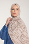 Pure Tone Shawl - Marginal Pattern - Stone - Brown - 3