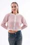 Women's Stripe Patterned Metal Buttoned Knitwear Knitted Cardigan 255210 - - 3