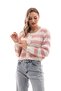 Women's Stripe Patterned Button Closure Knitwear Knitted Cardigan 255195 - - 4