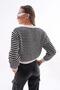 Women's Stripe Patterned Metal Buttoned Knitwear Knitted Cardigan 255210 - - 5