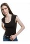 Slim Fit Cotton Sleeveless U Neck Basic Crop Body