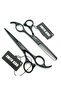 5.5 Hair Cutting Scissors Set with Razor Combs & Case, Thinning Shears (Black) - 3