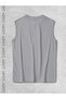 Smoke Gray Men's Cotton Training Sports Athlete Oversize Sleeveless T-Shirt - 5