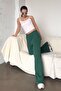 Green Wide Leg Women's Sweatpants Mg2279 - 4