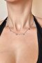 Stainless Steel Necklace with Star and Solitaire Detail