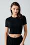 Short Sleeve Crop Wide Leg Stretchy Viscose Pajama Set - 3