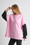 Garnished Color Block Women's Sweatshirt with Ruffled Sleeve Detail - 4