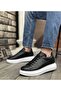 Men's Black Sports Shoes Daily High Thick Sole Comfortable Comfort Style Sneaker - 4