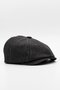 Men's Denim British Newsboy Cap - Black Denim Hat |   Standard Fit/Flexible - 3