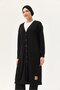Buttoned Knitwear Long Cardigan Black - 2
