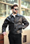 Oversize Buttoned Men's Leather Jacket / Water Repellent, Comfortable Fit, Tailored Cut - 3