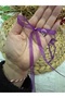 Purple 6 mm Organza Ready Bow Ribbon 10 Pcs Balloon Cake Ribbon - 4