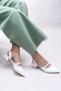 Esasyra Women's Heeled Shoes 0012110   White Skin - 2