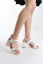 Women's Thick Heeled Buckle Double Strap Sandals Casual Heeled Shoes - 6