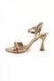 Women's Stone Detailed Colorful Cross Strap Thin Heel Evening Dress Shoes - 6