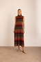 Patterned Glitter Knitted Sleeveless Dress