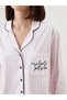 Lcw Dream Ecru Shirt Collar Embroidery Women's Pajamas Set - 3