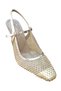 Flora 3025 Women's Stone Mesh Evening Dress Shoes - 4