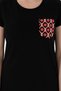 Women's Black Crew Neck T-Shirt 50305832-Vr046 - 6