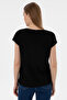Women's Black V-Neck Basic T-Shirt 50305825-Vr046 - 6