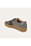 Men's Gray Lace-Up Nubuck Sneaker Shoes - 3
