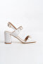 Women's Thick Heeled Buckle Double Strap Sandals Casual Heeled Shoes - 4