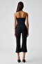 Gresas Women's Collarless Sleeveless Slim Short Black Bustier - 8
