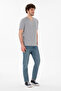 Men's Regular Fit V-Neck Gray Melange Basic T-Shirt 50305858-Vr086 - 5