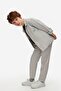 08-14 Years Boy Gray Pants Shirt Suit - Gray - 3