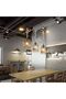 Vintage Industrial Rope Chandelier - 5-Head Black Ceiling Light - 3