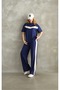 Garnish Strip Detail Modal Short Tracksuit Set - 2