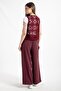 Hatunatila Women's Acrylic Drainage Vest Claret Red - 5157 - 5