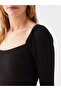 Lcw Vision U Neck Plain Long Sleeve Women's Crop (W3) - 4