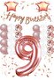 Party 9 Age Rose Number Foil Star Birthday Set Birthday Concept