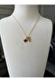 F Letter Necklace with Crab Charm and Steel Chain