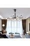 Black Crystal Chandelier, 11-Bulb Luxury Hanging Lamp, 100cm Diameter Modern Pendant Light - 4