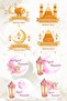 Ramadan Themed Sticker Set - Ramadan Themed Self-Adhesive Sticker with Special Cut 4X4 cm 96 Pieces - 2