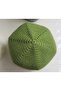 Green Cotton Skullcap, Handmade Hand Knitted, Prayer Skullcap, Hundred Percent Natural Cotton, 03Cotton Green - 5