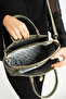 Women's Printed Lock Detailed Hand and Shoulder Bag - 6