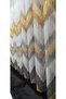 Harmony Zigzag Pattern Mustard Dark Yellow Design 1/2 Layer Pleated Tulle Curtain - 2