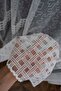 Farbateks Dikim Embroidered Checkered Pattern Design 1/2 Layer Pleated Tulle Curtain - 4