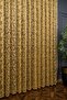 Classic Shawl Pattern Mustard Dark Yellow Color Pattern Design 1e3 Layer Pleated Tulle Curtain - 5